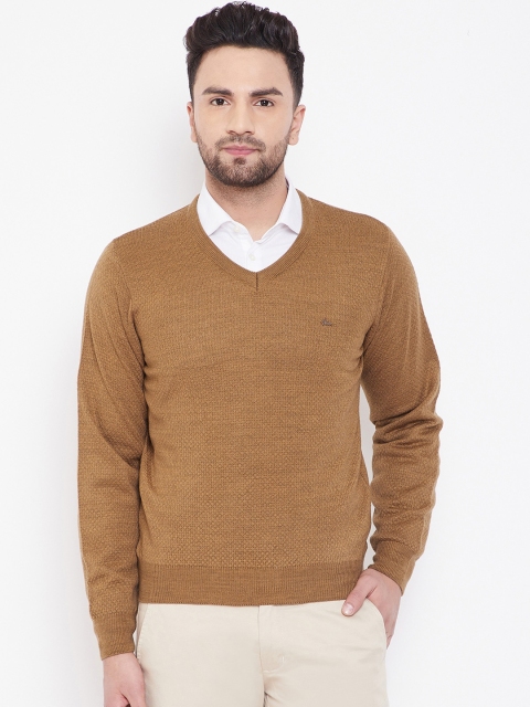 

Okane Men Khaki Solid Sweater