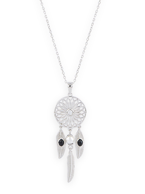 

bebe Silver-Plated Dream Catcher Pendant With Chain
