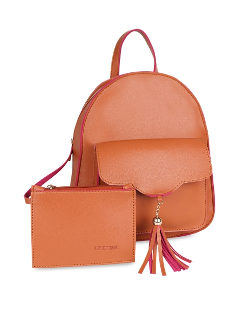 

Lychee bags Women Tan Brown Solid Backpack