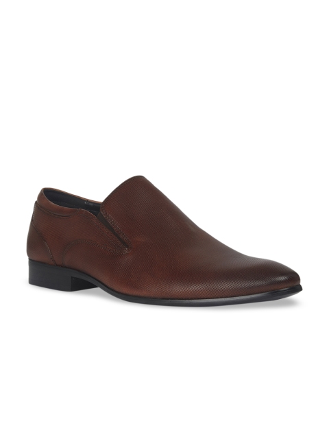 

ALDO Men Brown Solid Formal Leather Slip-Ons