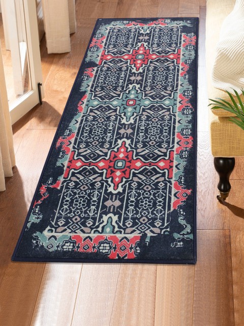 

RUGSMITH Multicoloured Printed Anti-Skid Floor Runner, Multi