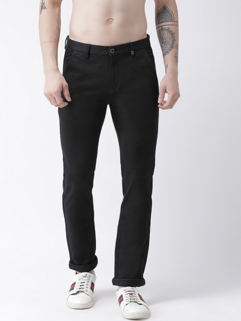 

Rex Straut Jeans Men Black Smart Slim Fit Solid Regular Trousers
