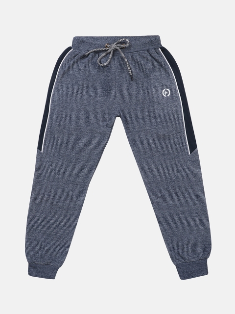 

Lil Tomatoes Boys Navy Blue Self-Design Joggers