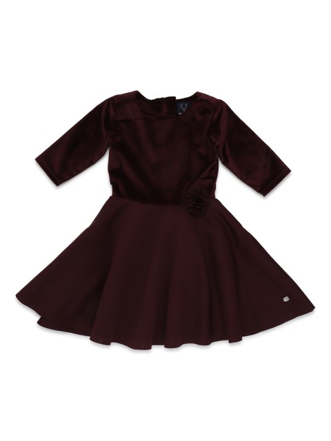 

Allen Solly Junior Girls Brown Solid Fit and Flare Dress