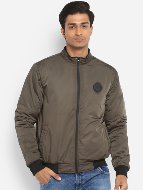 

Mufti Men Olive Green Solid Jacket