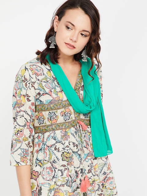 

Melange by Lifestyle Women Green Solid Dupatta