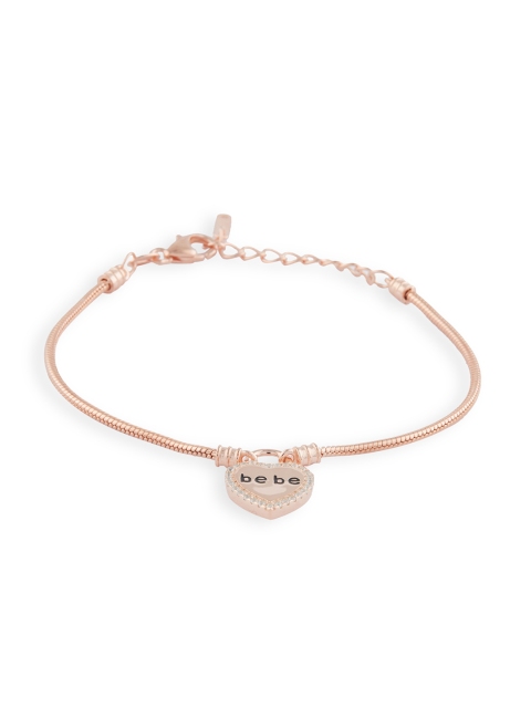 

bebe Women Rose Gold-Plated Charm Bracelet