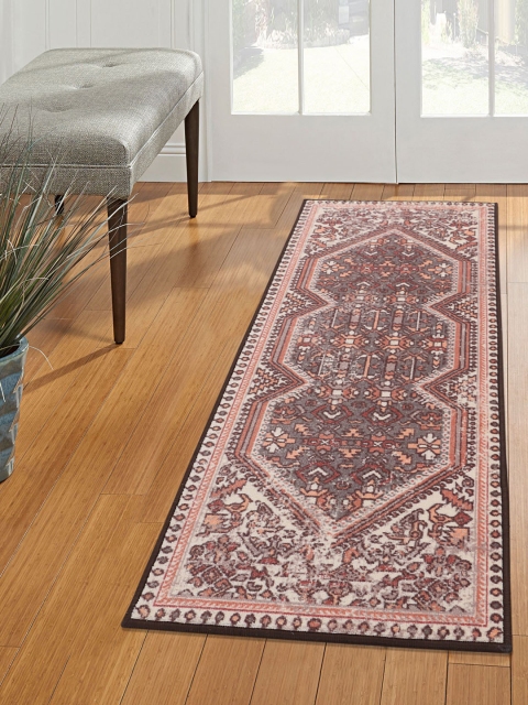 RUGSMITH Multicoloured Printed Anti-Skid Floor Runner, Multi