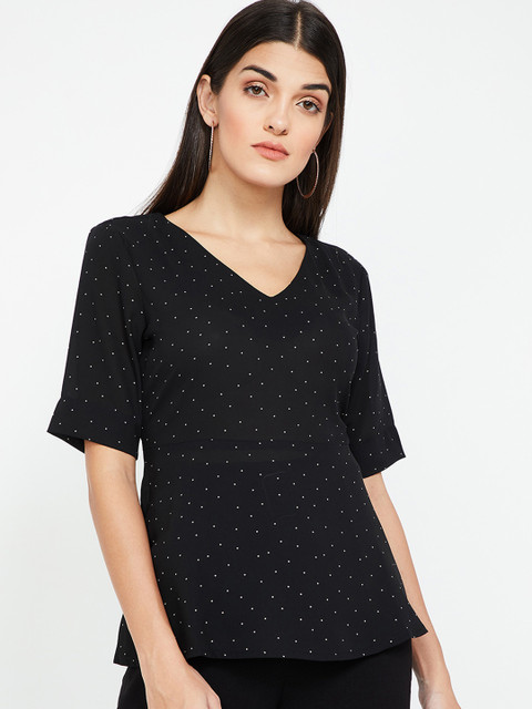 

CODE by Lifestyle Women Black Printed Top