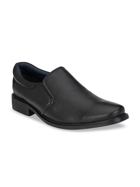 

Rodolfo Darrell Men Black Solid Leather Formal Slip-On Shoes