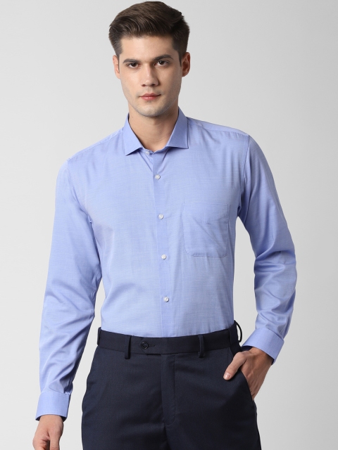 

Peter England Men Blue Solid Regular Fit Formal Shirt