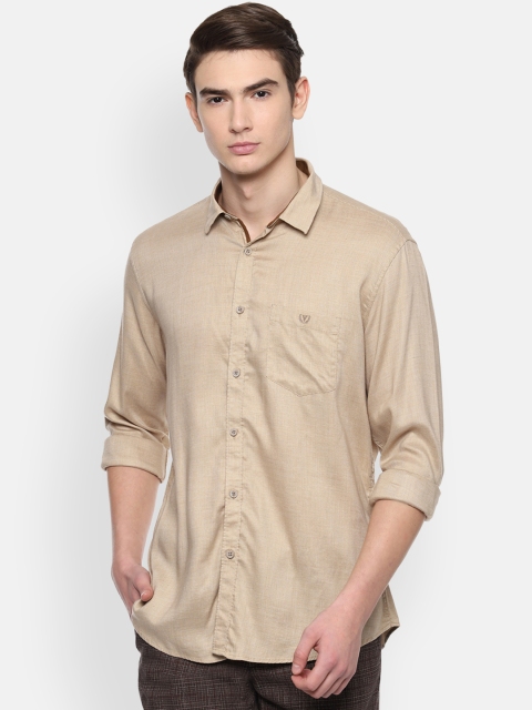 

Van Heusen Sport Men Beige Slim Fit Self Design Casual Shirt