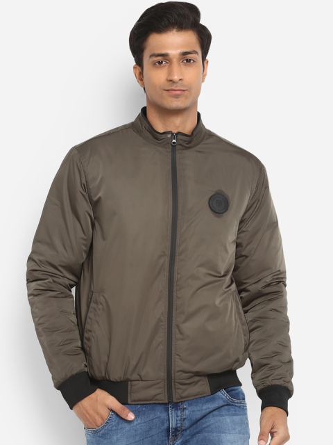 

Mufti Men Olive Green Solid Jacket