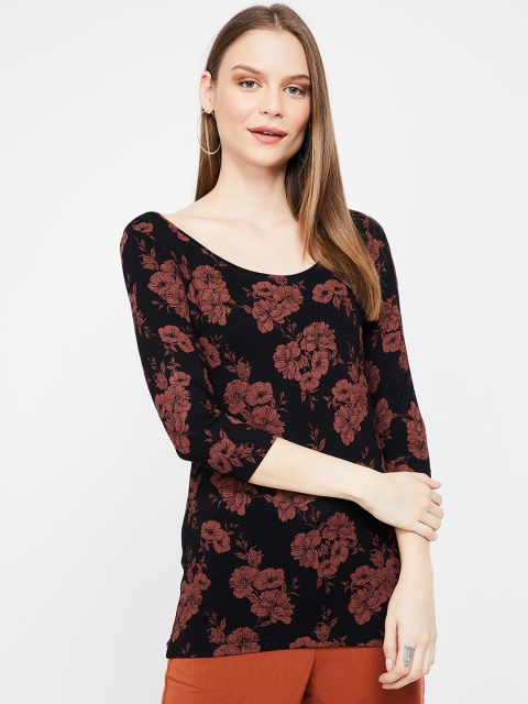 

CODE by Lifestyle Women Black & Brown Printed Top