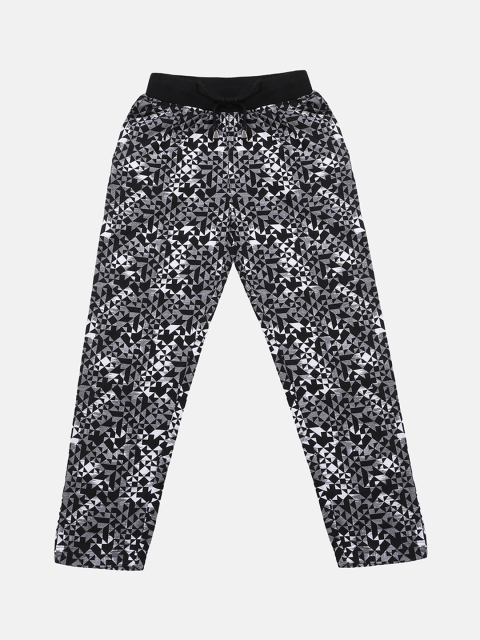 

Lil Tomatoes Boys Black & Grey Printed Track Pants