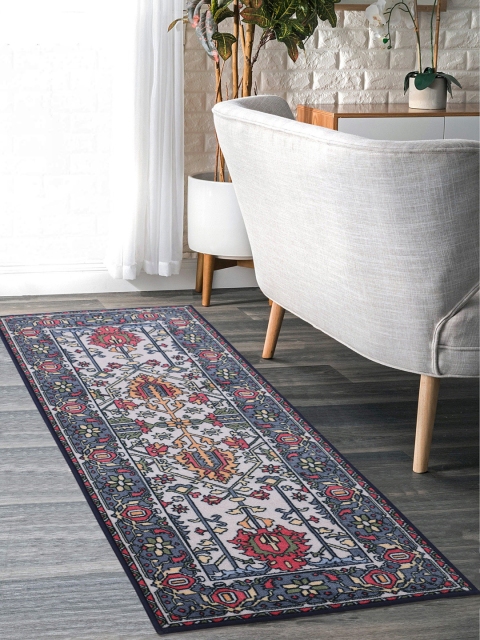 

RUGSMITH Multicoloured Printed Anti-Skid Floor Runner, Multi