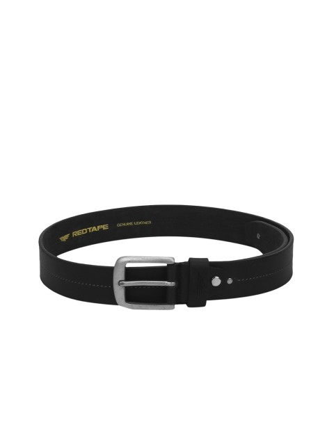 

Red Tape Men Black Solid Belt