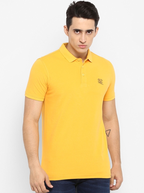 

SPYKAR Men Yellow Solid Polo Collar T-shirt