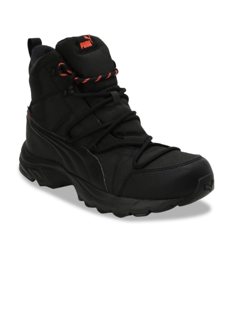 

Puma Unisex Black Solid Mesh High-Top Axis Trail Sneakers