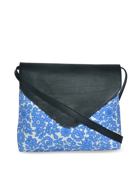

Diwaah Blue & Black Printed Sling Bag
