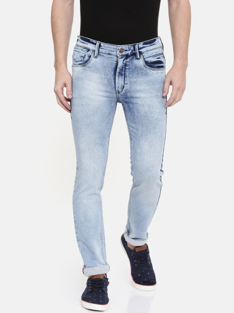 

CINOCCI Men Blue Slim Fit Mid-Rise Clean Look Jeans