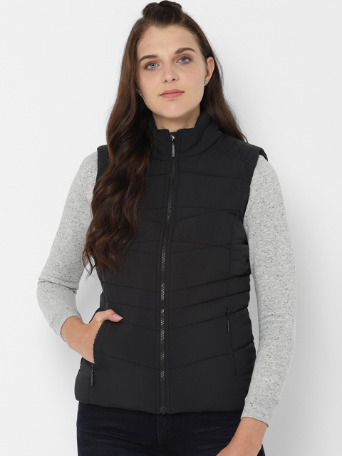 

Allen Solly Woman Black Solid Padded Jacket