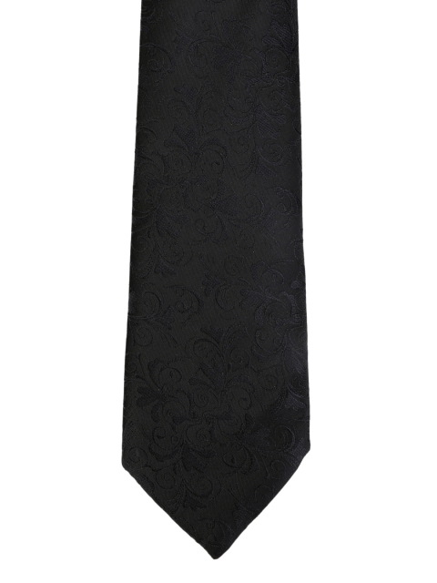 

Calvadoss Men Black Woven Design Broad Tie