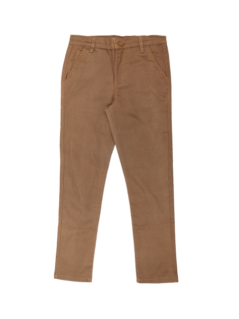 

Pantaloons Junior Boys Brown Regular Fit Solid Regular Trousers