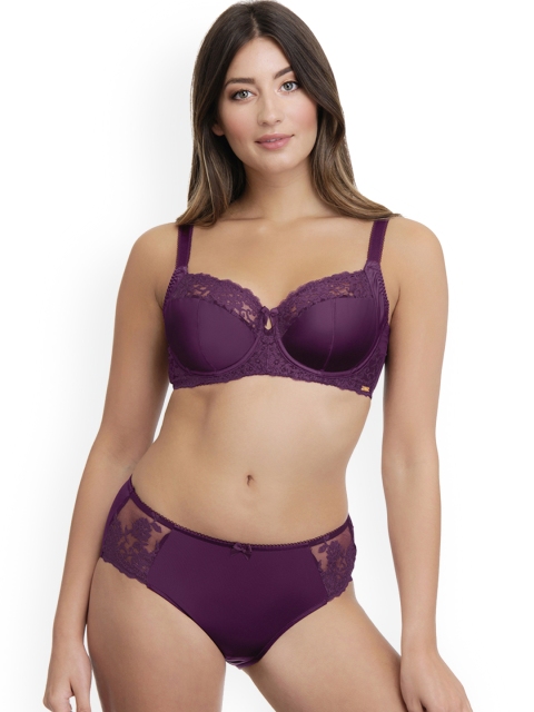 

Ultimo Plus Size Women Purple Solid Hipster Briefs Y0002