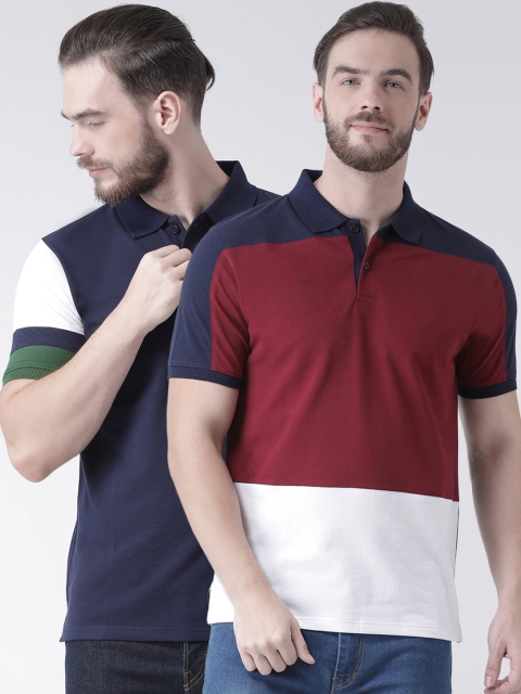 

GRIFFEL Men Pack Of 2 Polo Collar T-shirts, Navy blue