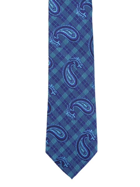

Calvadoss Men Blue Woven Design Broad Tie
