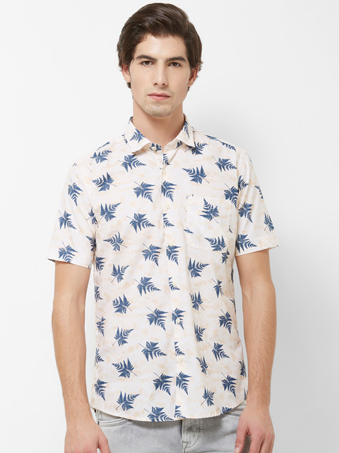 

Integriti Men Blue & Yellow Slim Fit Printed Casual Shirt