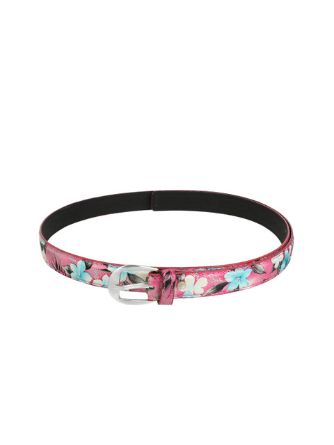 

LONDON FASHION hob Women Pink & Off-White Printed Slim Belt