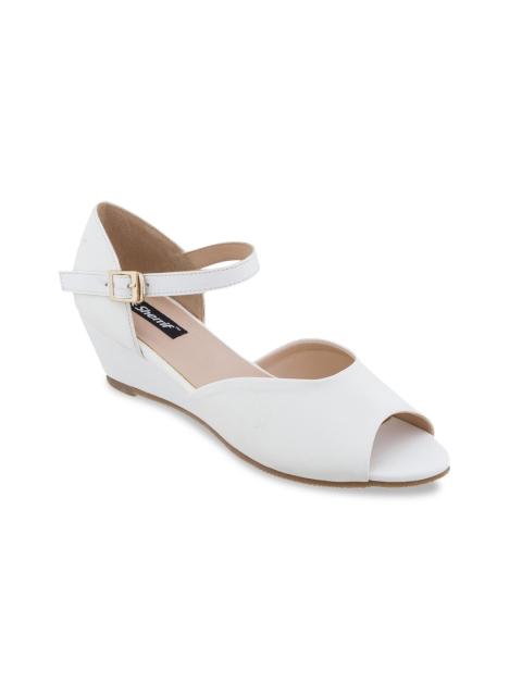 

Sherrif Shoes Women White Solid Peep Toes