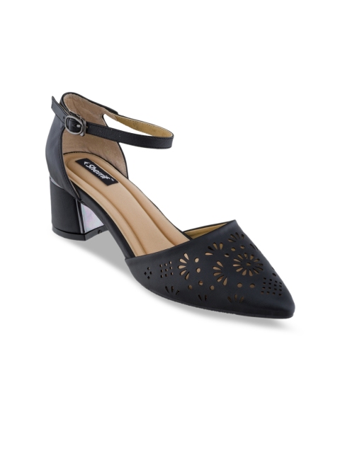

Sherrif Shoes Women Black Textured Pumps