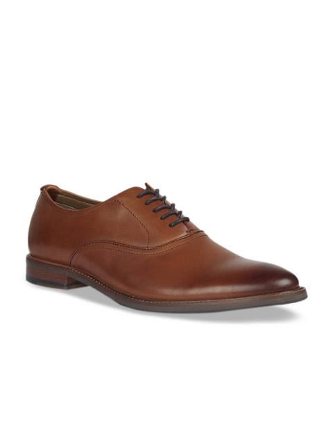 

ALDO Men Brown Solid Formal Leather Oxfords