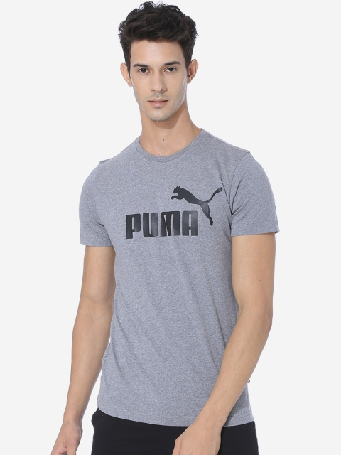 

Puma Men Grey Printed Round Neck T-shirt