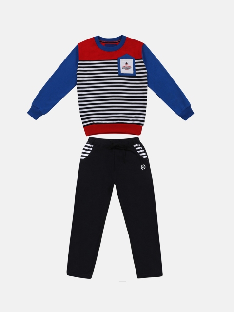 

Lil Tomatoes Boys White & Black Pure Cotton Tracksuit