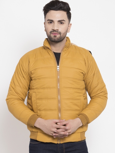 

VOXATI Men Mustard Yellow Solid Puffer Jacket