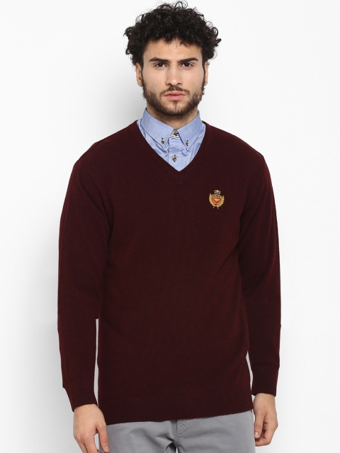 

Red Tape Men Maroon Solid Pullover Sweater