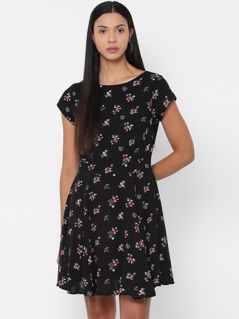 

Allen Solly Woman Women Printed Black A-Line Dress