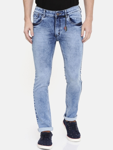 

CINOCCI Men Blue Skinny Fit Mid-Rise Clean Look Jeans