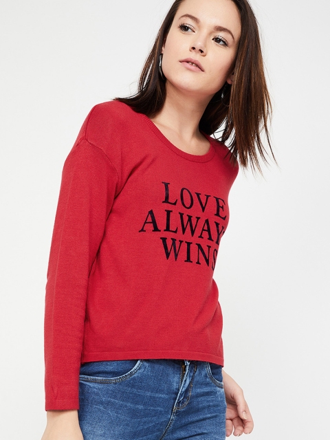 

Ginger by Lifestyle Women Red Printed Top