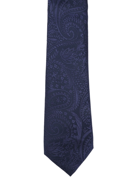

Calvadoss Men Navy Blue Woven Design Broad Tie