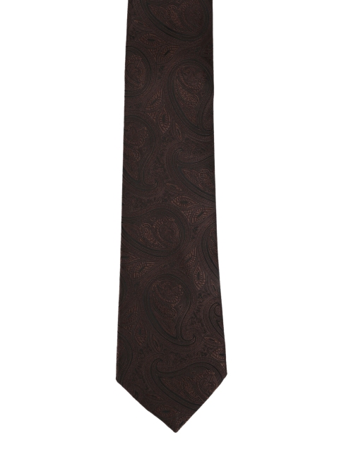 

Calvadoss Men Brown Woven Design Broad Tie