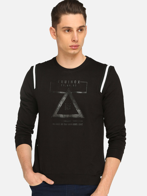 

Splash Men Black Printed Round Neck T-shirt