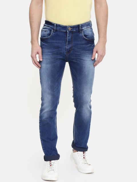 

CINOCCI Men Blue Slim Fit Mid-Rise Clean Look Jeans