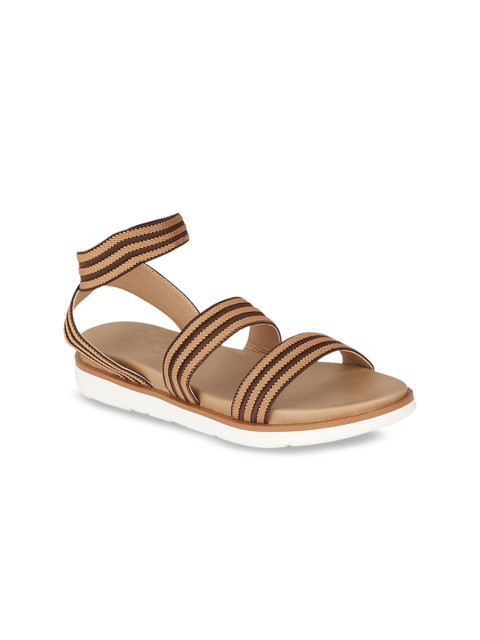 

Van Heusen Woman Women Brown Striped One Toe Flats