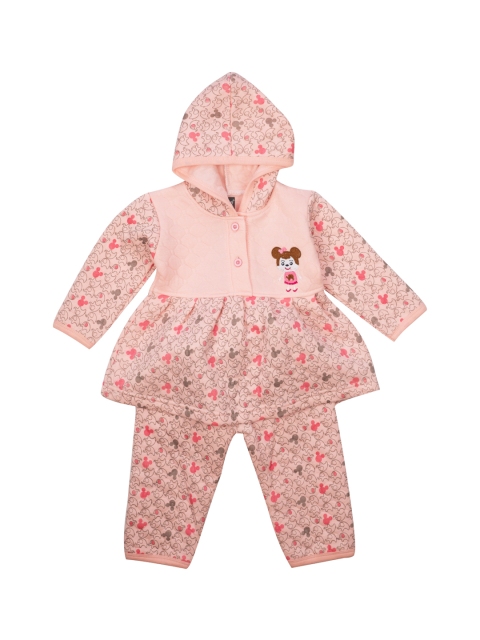 

MeeMee Kids Pink Printed T-Shirt with Trousers