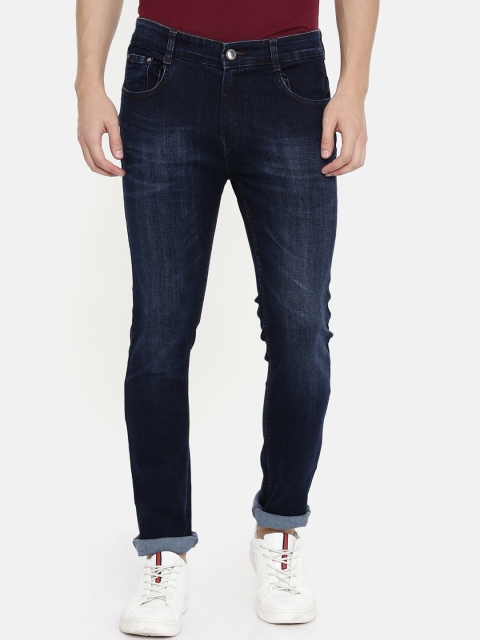 

CINOCCI Men Blue Slim Fit Mid-Rise Clean Look Jeans